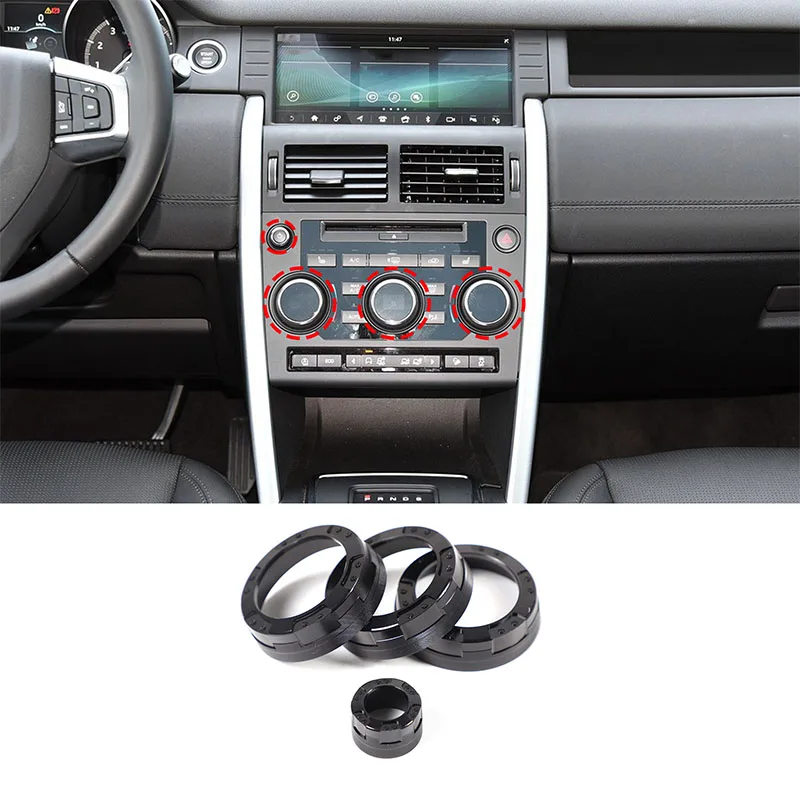 Mecha Style AC Control Knob Cover Climate Volume Knob Trim Ring Car Accessories For Land Rover Discovery Sport L550 2016-2022