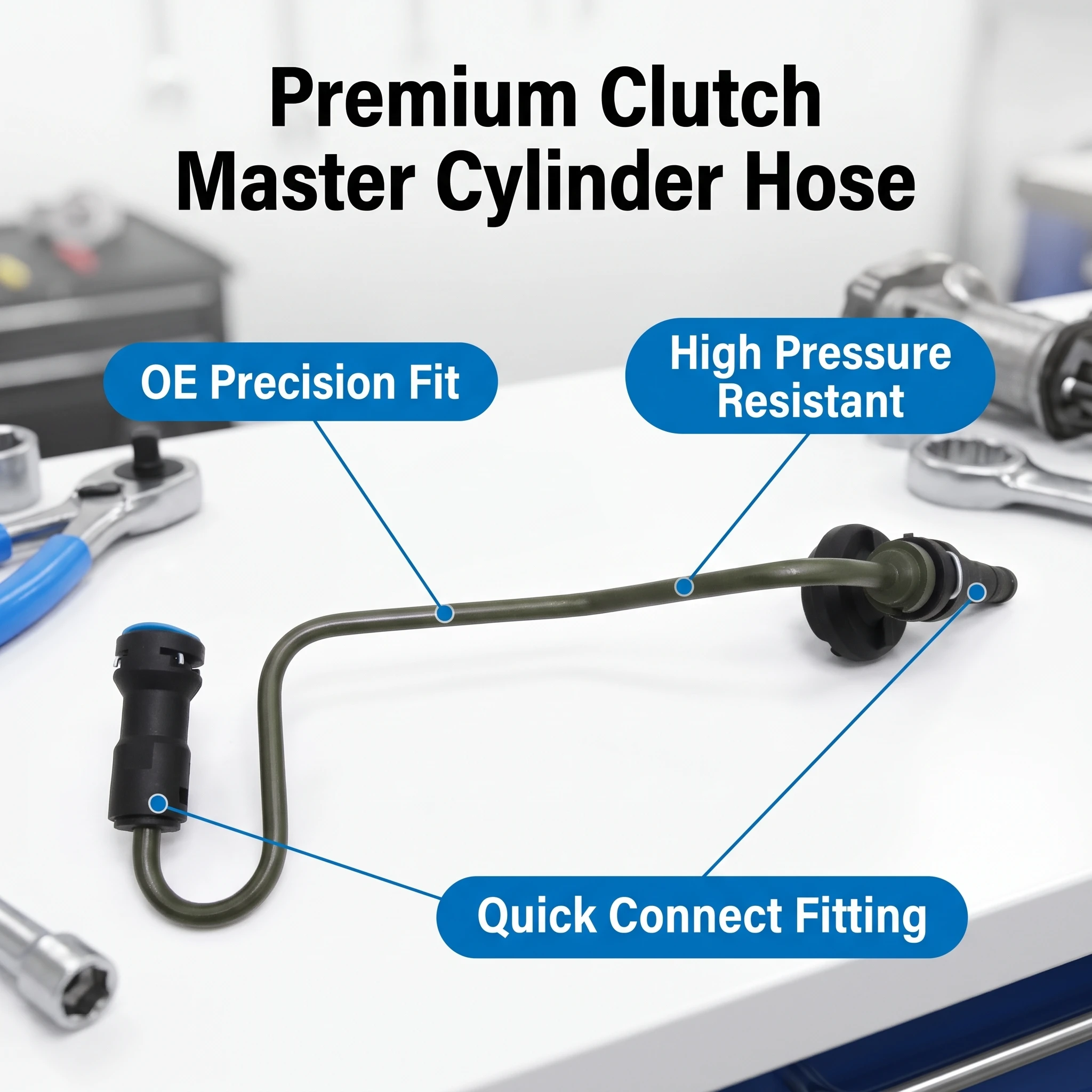Clutch Master Cylinder Tube Hose for Ford Ranger T6 MK1 BT50 2016- EB3G7A512BA 1895958 UC8S-45-510A