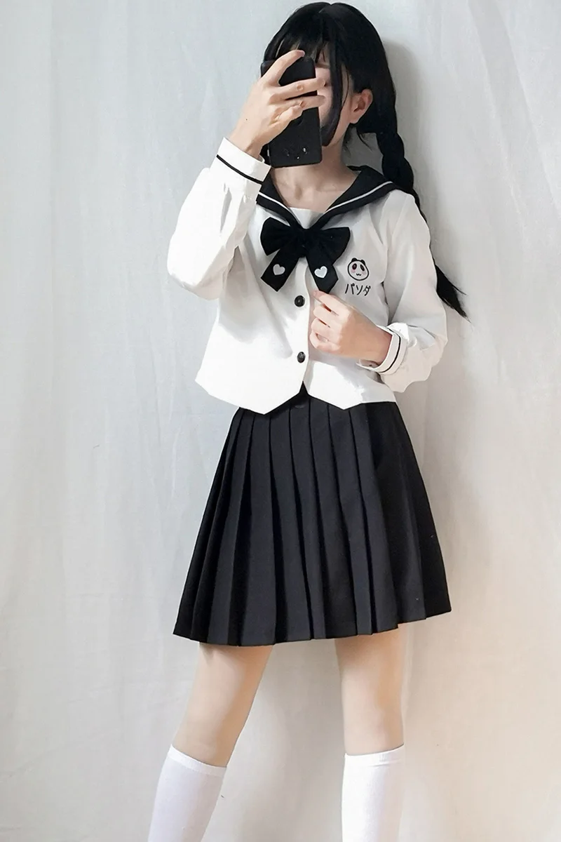 Pandapatroon Nieuwe Koreaanse Schooluniformen Voor Meisjes Jk Japans Uniform Past Bij Anime Cosplay Schoolklas Met Lange Mouwen