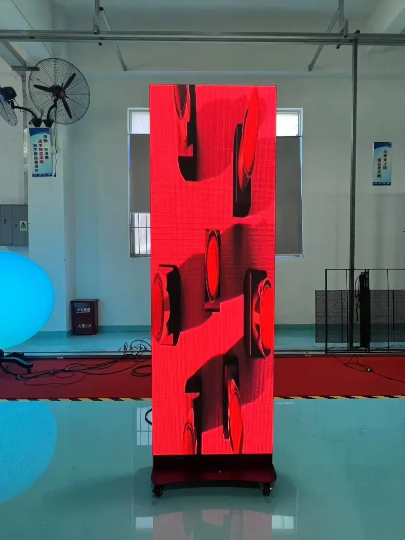 Foldable LED Poster Screen Digital Commercial Indoor High Resolution Anti-Glare Aluminum Alloy Shopping Mall Visual Display