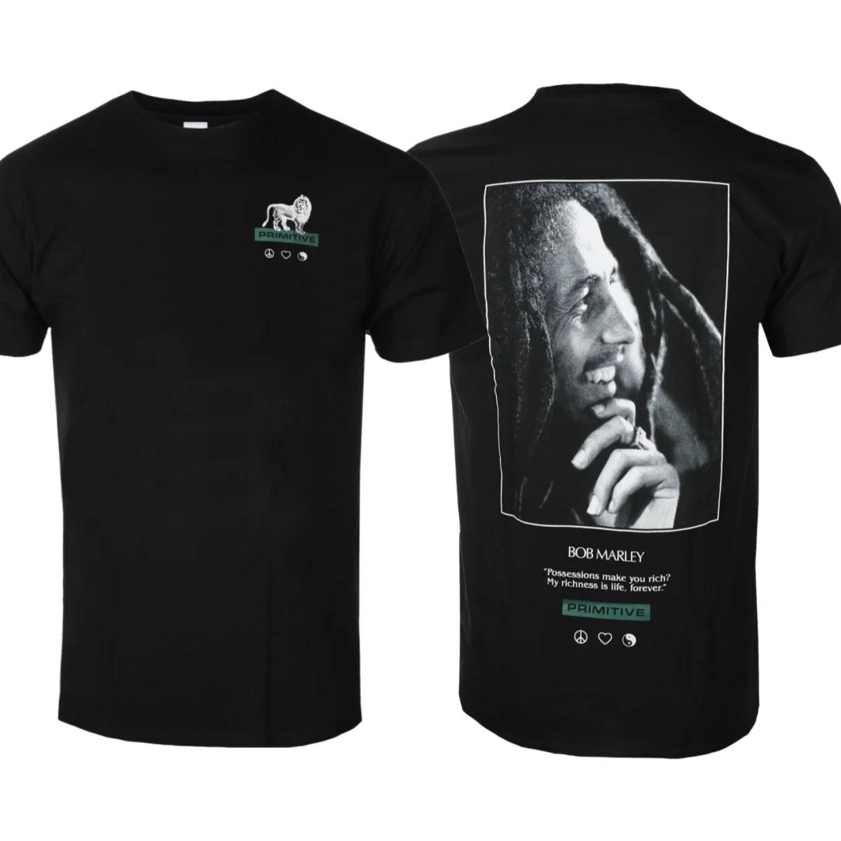 BOB MARLEY - Life Forever Art Pattern Reggae Legend T-shirt - Casual Street Style Cotton T-shirt for Men and Women