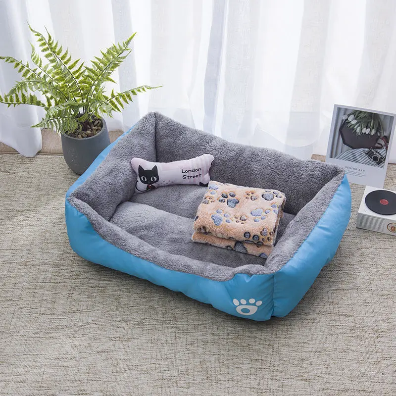 

Pet Dog Bed Solid Color Small Medium-Sized Dog Bed Cat Sleeping Bed Golden Retriever Dog House Mattress Autumn Winter Warm Mat