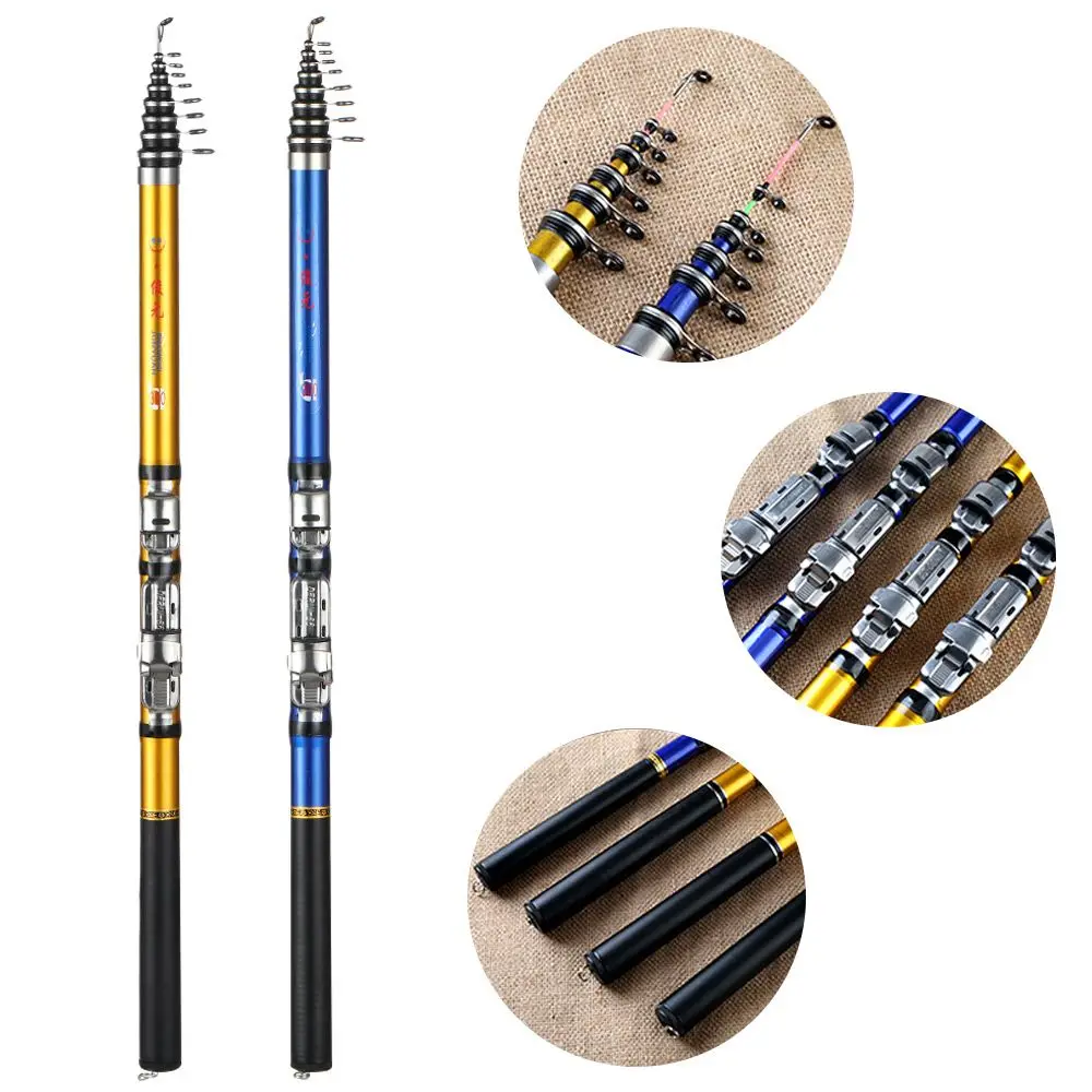 Sea Pole Carbon Material Fishing Rod Quality  1.5m,1.8m 2.1m 2.4m  2.7m 3m Telescopic fishing rod  Quality Spinning Rods