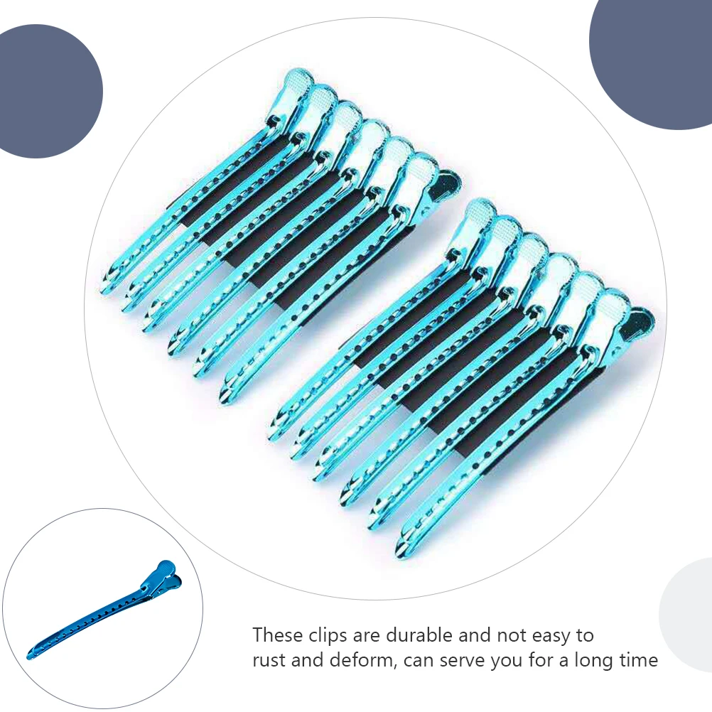 

12Pcs Hair Styling Clips Hairdressing Clamps for Barber Use Sectioning Blow Drying Salon Hair Section Clips Hairdressing Clamps