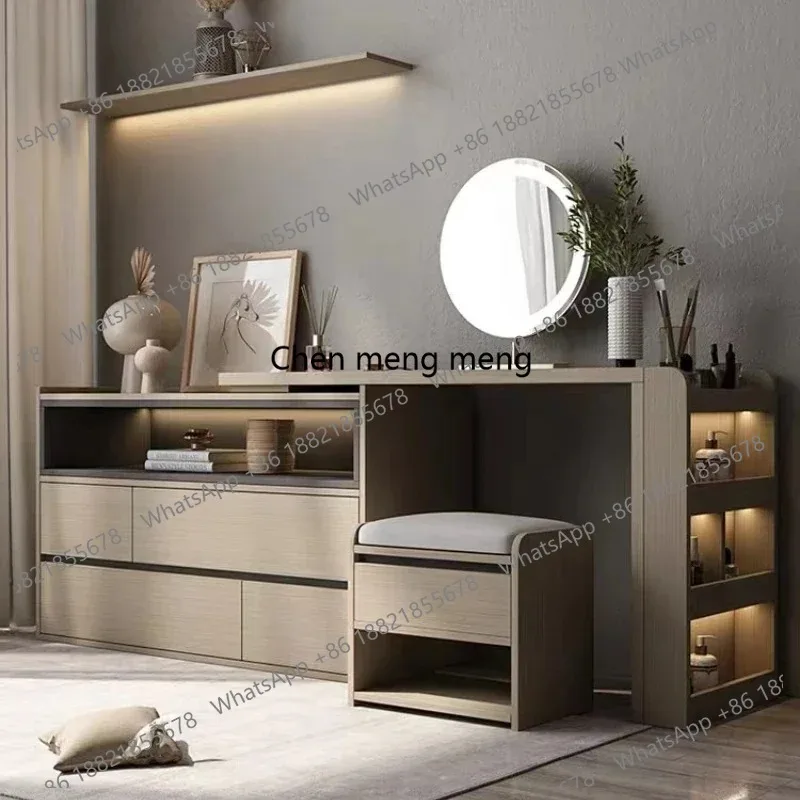 Luxury Bedroom Makeup Items Bedside Table Dresser Furniture Woman Dressing Vanity Desk Minimalist Salon Organizer Tocadores Home