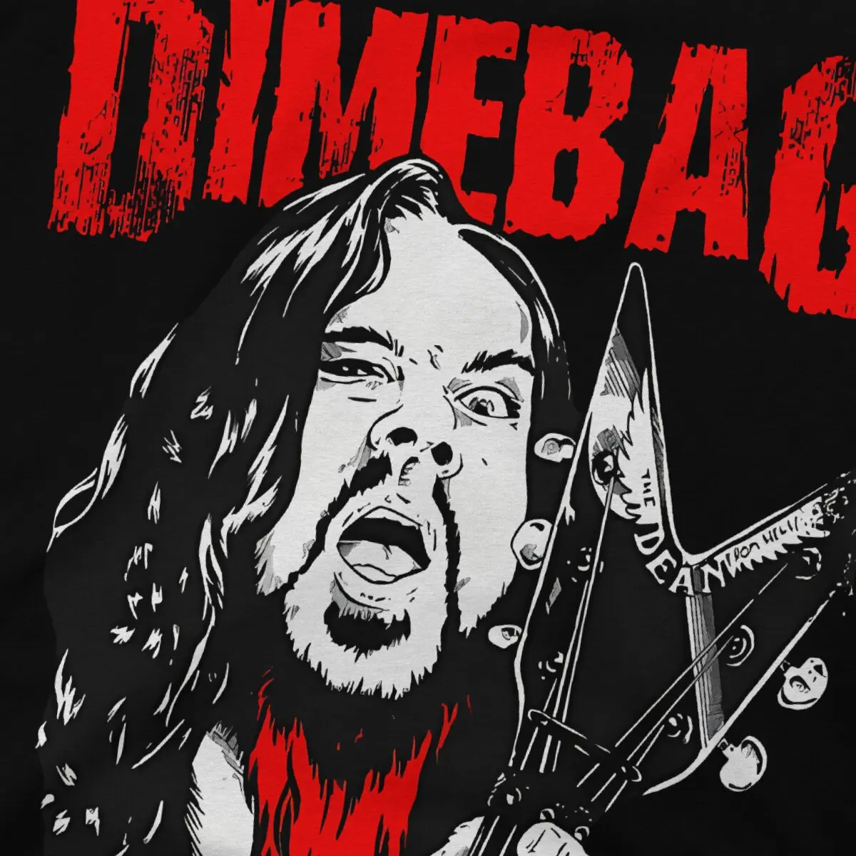 Men\'s T-Shirt Guitar Rock Novelty Pure Cotton Tee Shirt Short Sleeve Dimebag Darrell T Shirt Round Collar Clothes Original