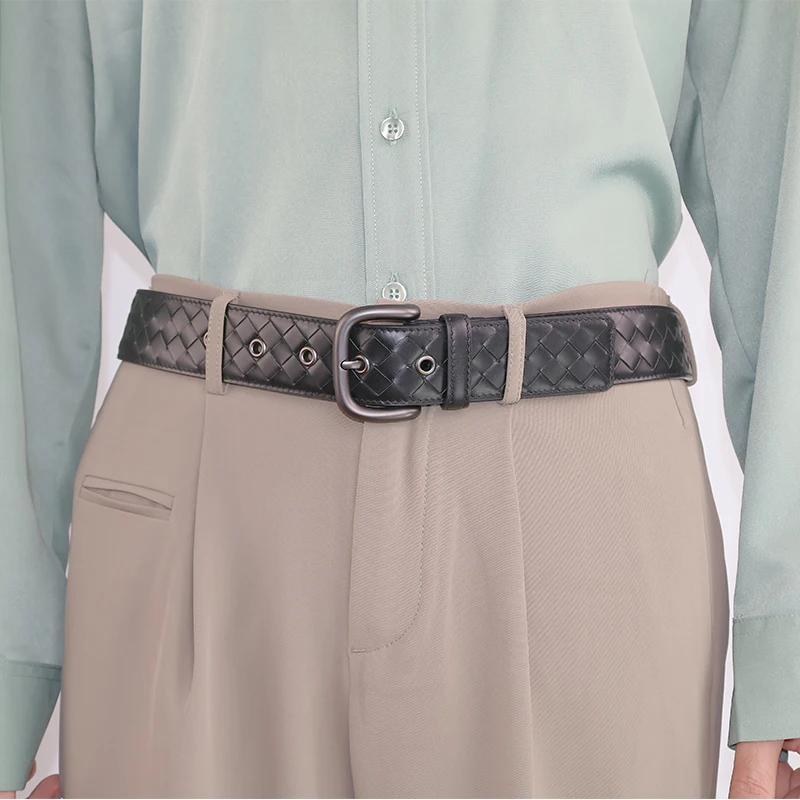 plulusa-新しいメンズレザーベルト手作り織りベルトバックル合金カジュアルスタイル若者や中年に適しています-bv35