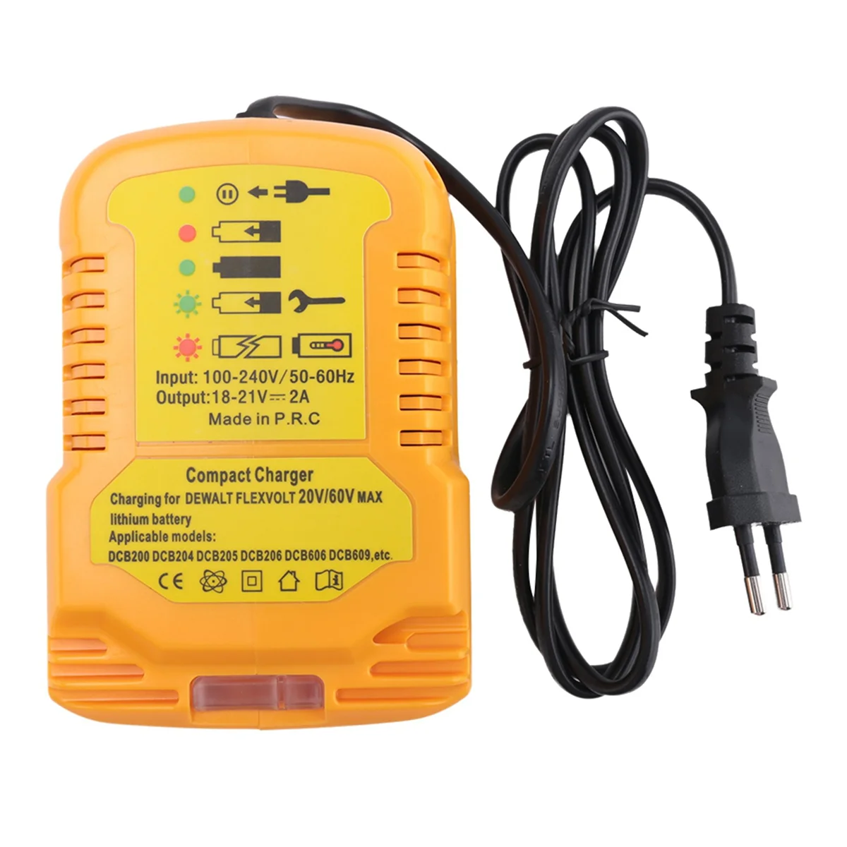 

Mini Charger for Dewalt 20V Battery Charger, Replace for DCB112 for DeWalt 20V/60V MAX Lithium-Ion Batteries EU Plug