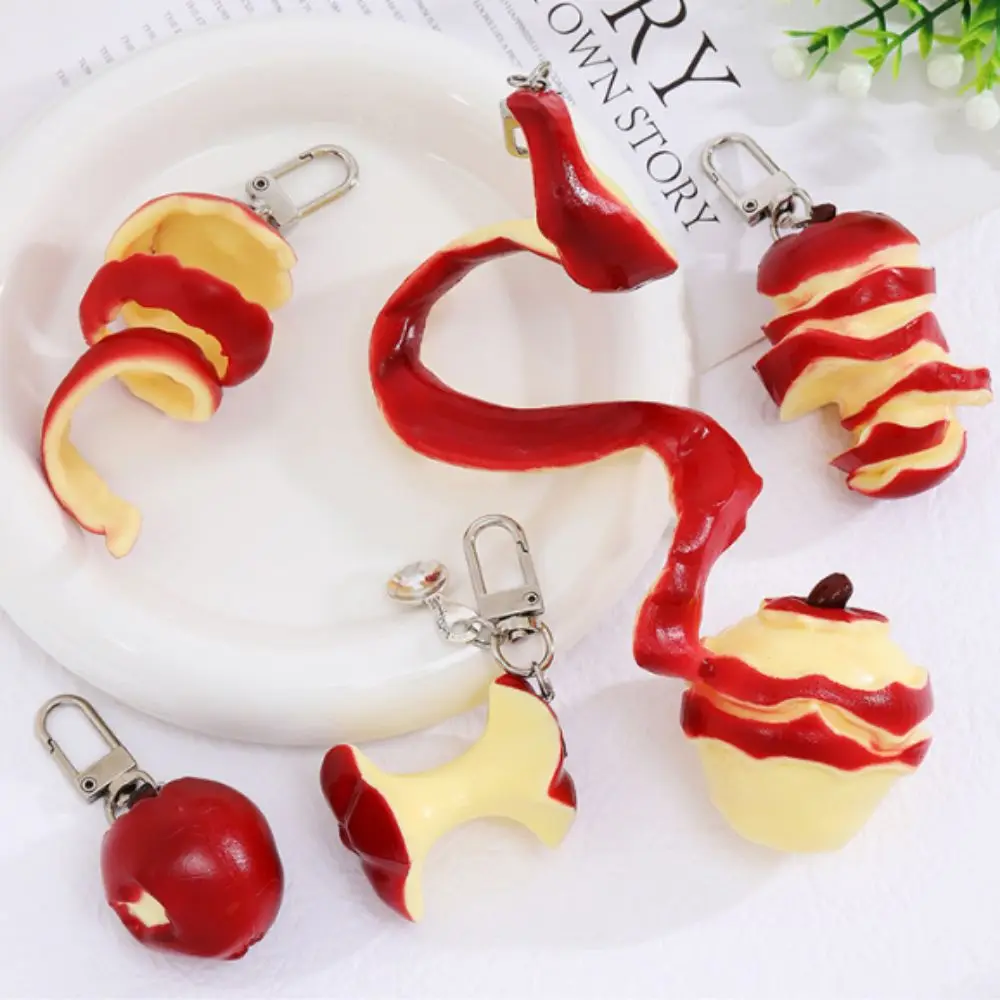 Simulated Fruit Fruit Keychain Soft Lightweight Cute Cartoon Simulated Fruit Keychain Durable Key Ring Lifelike