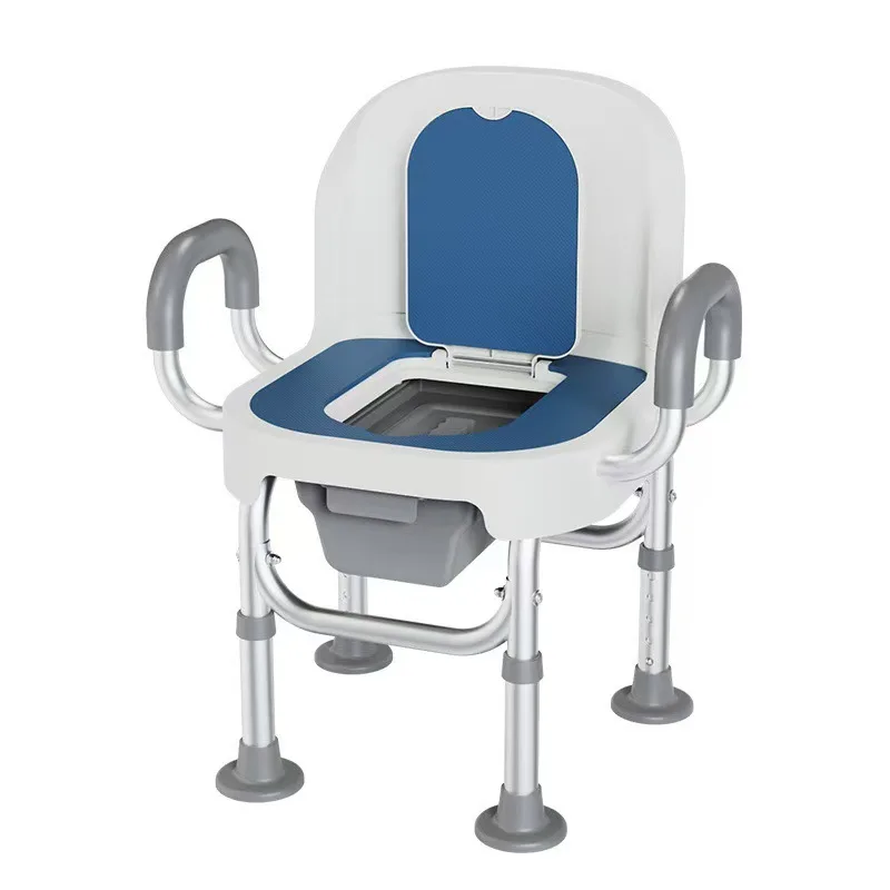 Folding Shower Chair, Aluminum Alloy, Power Lift 120kg Capacity, Elegant Comfortable Texture, Luxurious Bathroom Toilet Seat
