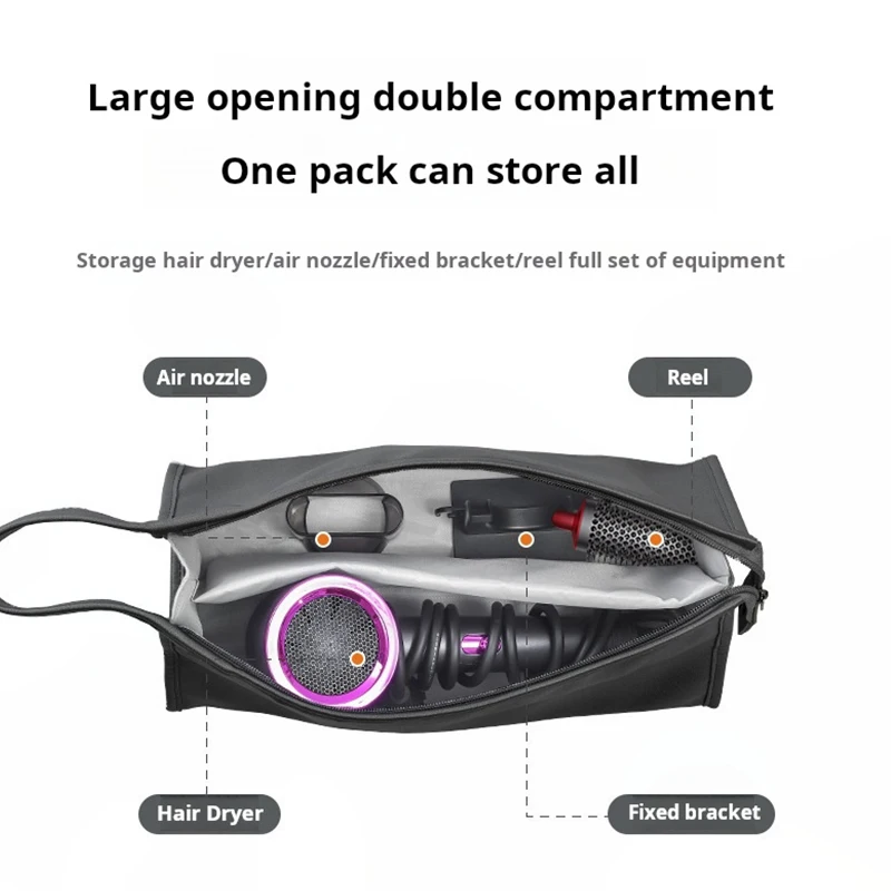 1pc Hair Dryer Storage Bag Hair Dryer Accessories Storage Large Capacity Zipper Hair Dryer Travel Bag