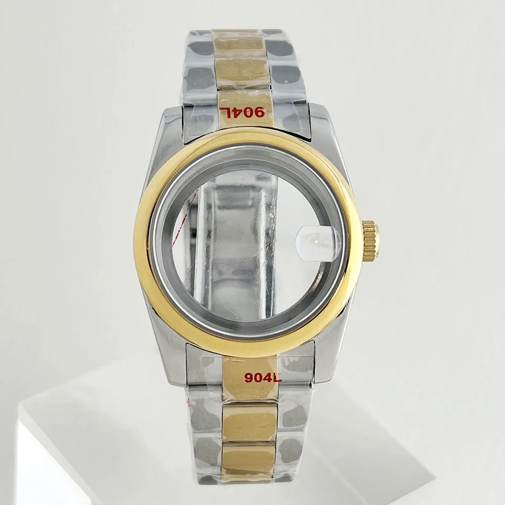 NH35 ساعة حافظة 36 مللي متر/39 مللي متر ساعة حافظة أوتوماتيكية ميكانيكية الياقوت الزجاج ساعة رجالية تناسب NH35 NH سلسلة أداة الحركة ﻿