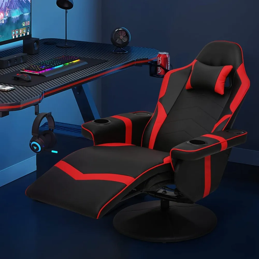 Massage Gaming Liegestuhl PU Leder Faulenzen Video Gaming Couch Verstellbare Rückenlehne Wohnzimmer, Gaming Liegestühle