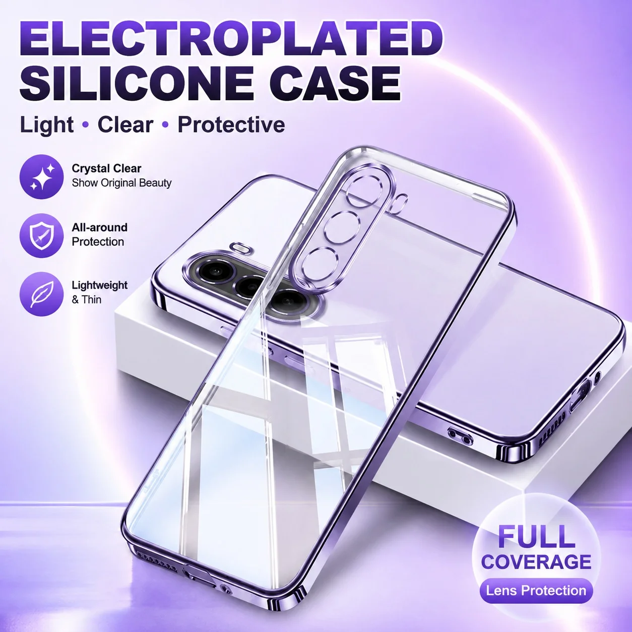 Luxury Plating Silicone Phone Case for OnePlus Nord CE6 CE 6 Lite 6Lite 5G Soft Clear Camera Protective Thin Couples Cover Funda
