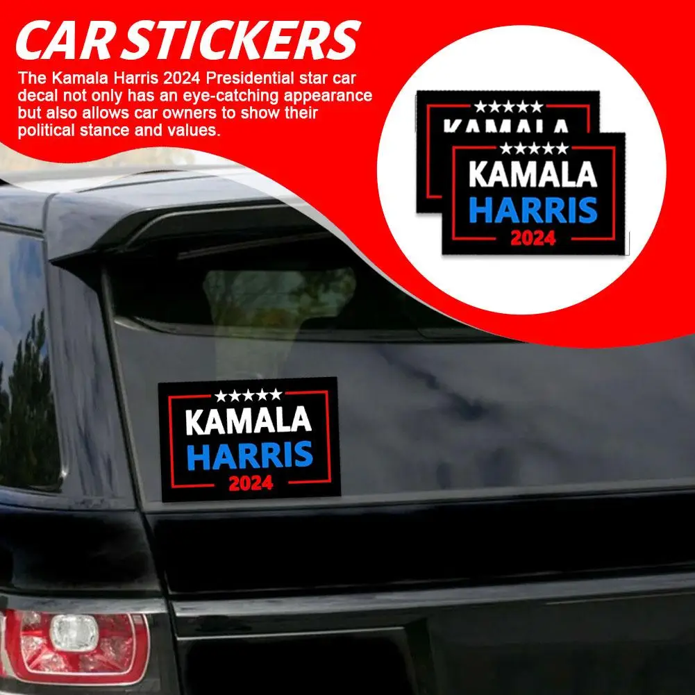 2 Pack Kamala Harris 2024 President Campaign Car Magnet Auto Decal Magnetic Truck Bumper Magnet Fridge C6N2