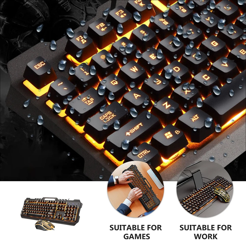 

1 комплект, механическая клавиатура и мышь с RGB-подсветкой, полупрозрачные колпачки для клавиш, игровая подвеска, дизайн, держатель для телефона, слот, красочный