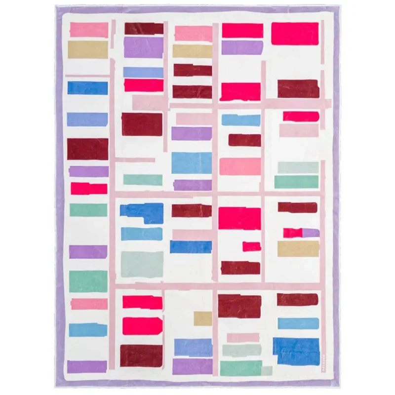 

Многоцветный ковер с геометрическим рисунком, художественные клетчатые ковры для украшения гостиной, креативные современные домашние коврики, удобный мягкий коврик для спальни