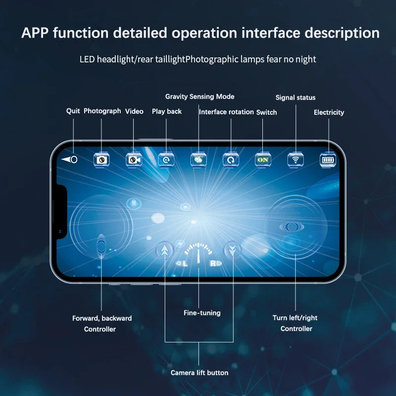 Rc เรือกล้อง 6Ch Bionic Devilfish Mini Wifi App รีโมทคอนโทรลแบบเรียลไทม์เรือกันน้ําสระว่ายน้ํากลางแจ้งของเล่นเด็กของขวัญ