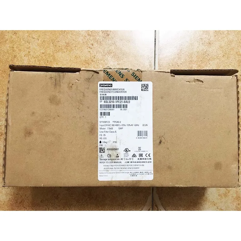 6SL3210-1PE21-8AL0 German PM240-2 inverter 47-63Hz heavy overload power module 5.5kW brand new and original