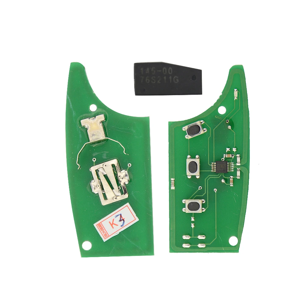 Ocontinent-Module de clé de voiture à distance pliable à 3 boutons, puce transpondeur ID70, adapté pour Kia K3 Sorento Sportage 2013, 2014, 2015, 433mhz