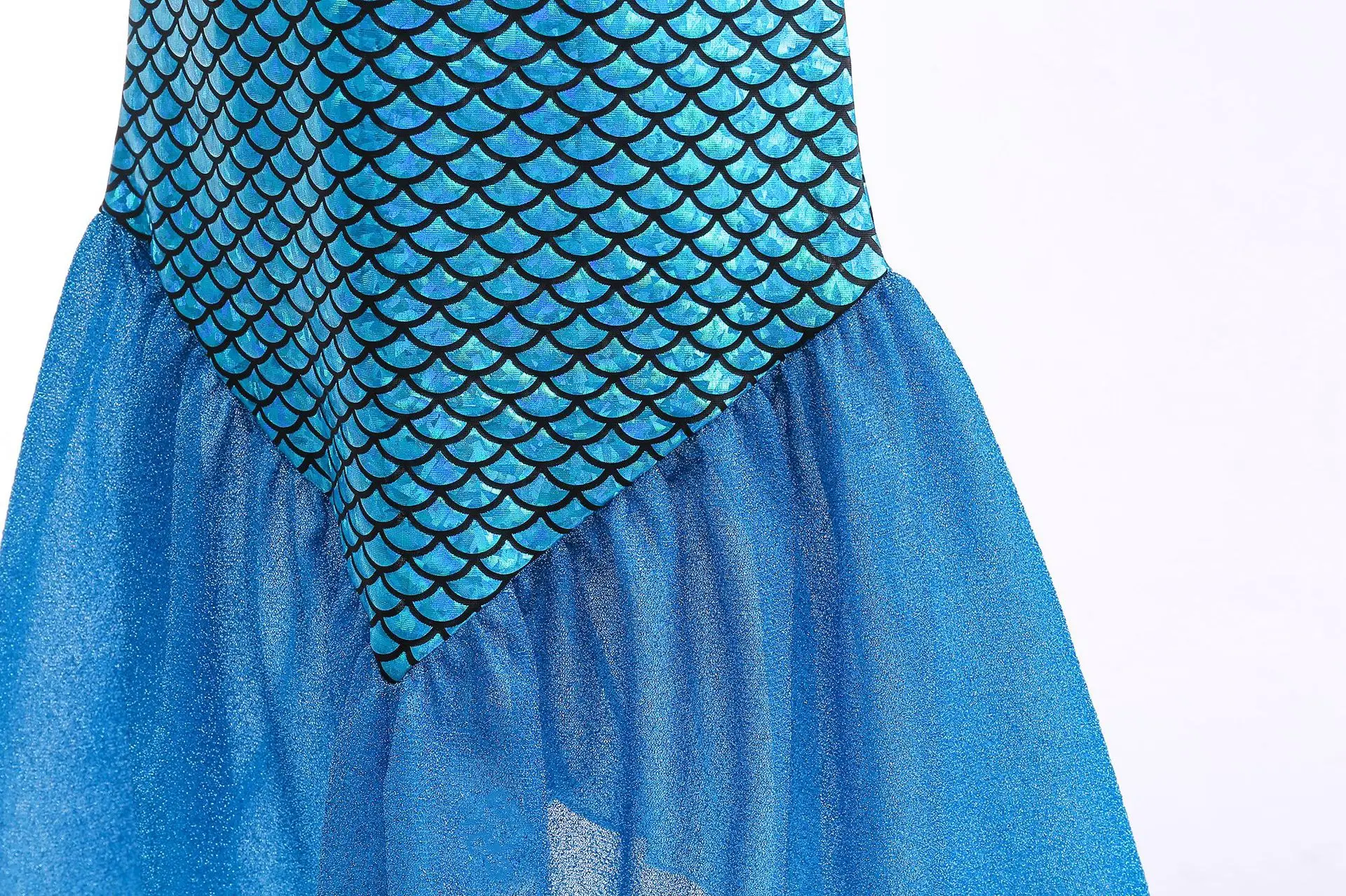 Gorgeous Color-Block Mermaid Princess Dress - Perfect for Performance, Birthday Parties & Cosplay!#E77