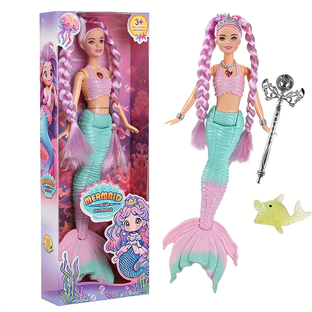 30 cm große, leuchtende, singende Meerjungfrauen-Prinzessin-Puppe, verschiedene Farben, perfektes Festival- und Geburtstagsgeschenk für Mädchen