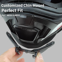 For X NEXX X WED2 Premium Customized Motorcycle Helmet Aluminium Chin Mount for GoPro hero12 11 10 Insta360 one X3 Rs DJI Camera