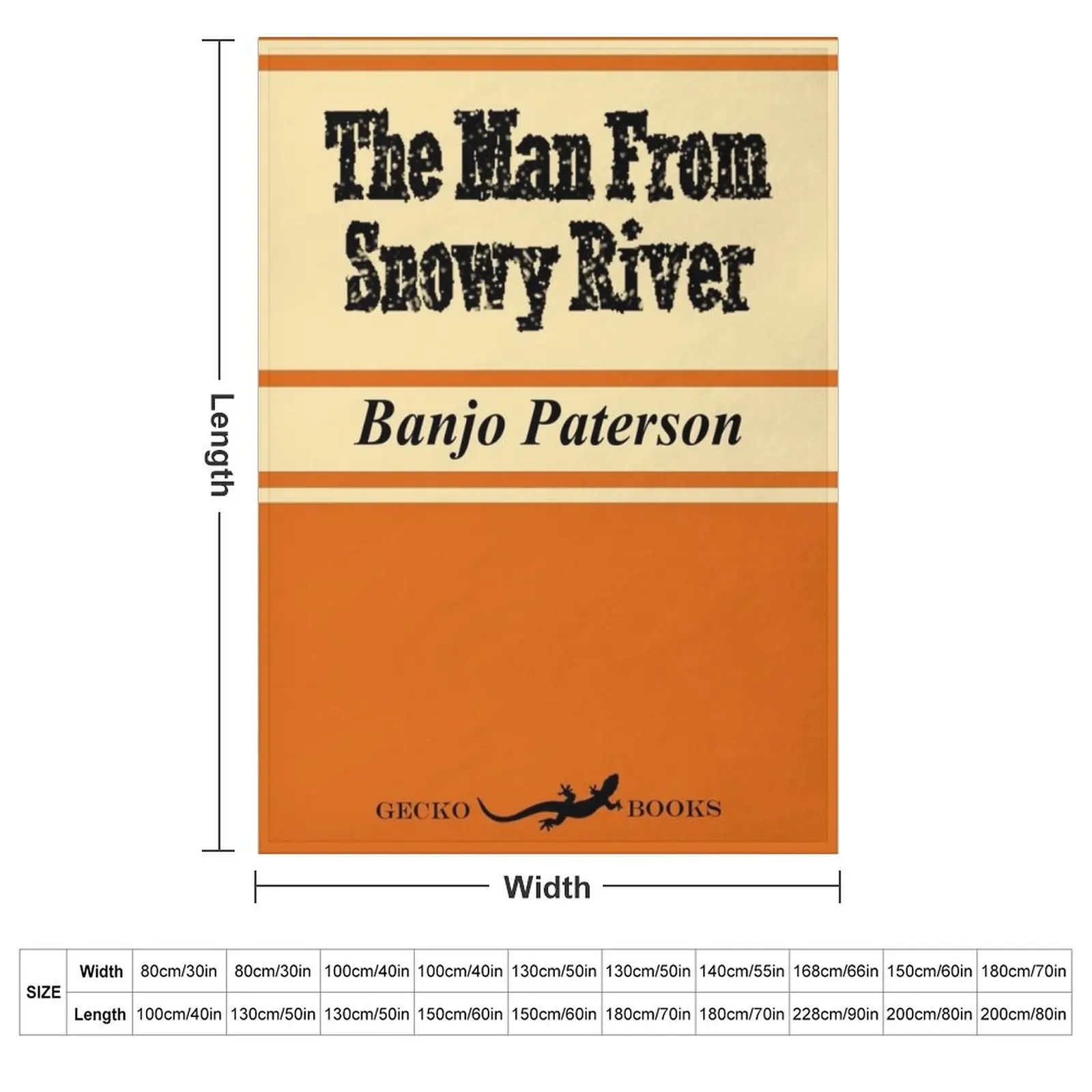 The Man From Snowy River Retro Book Cover Throw Blanket couch cozy soft plush fuzzy picnic outdoor blanket