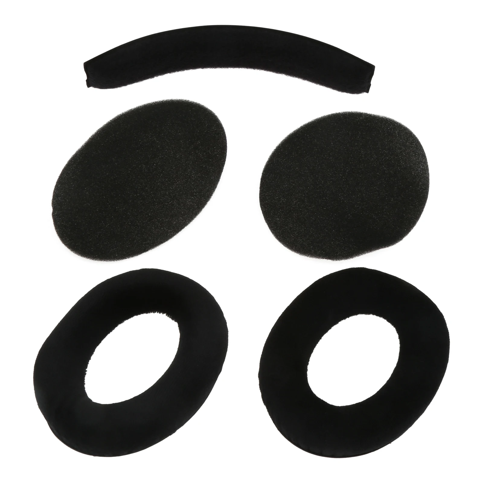 

Replacement Memory Foam PU Leather Earphone Cushions Ear Pads Ear Cover with Head Beam Repair Parts for Sennheiser G4ME ZERO