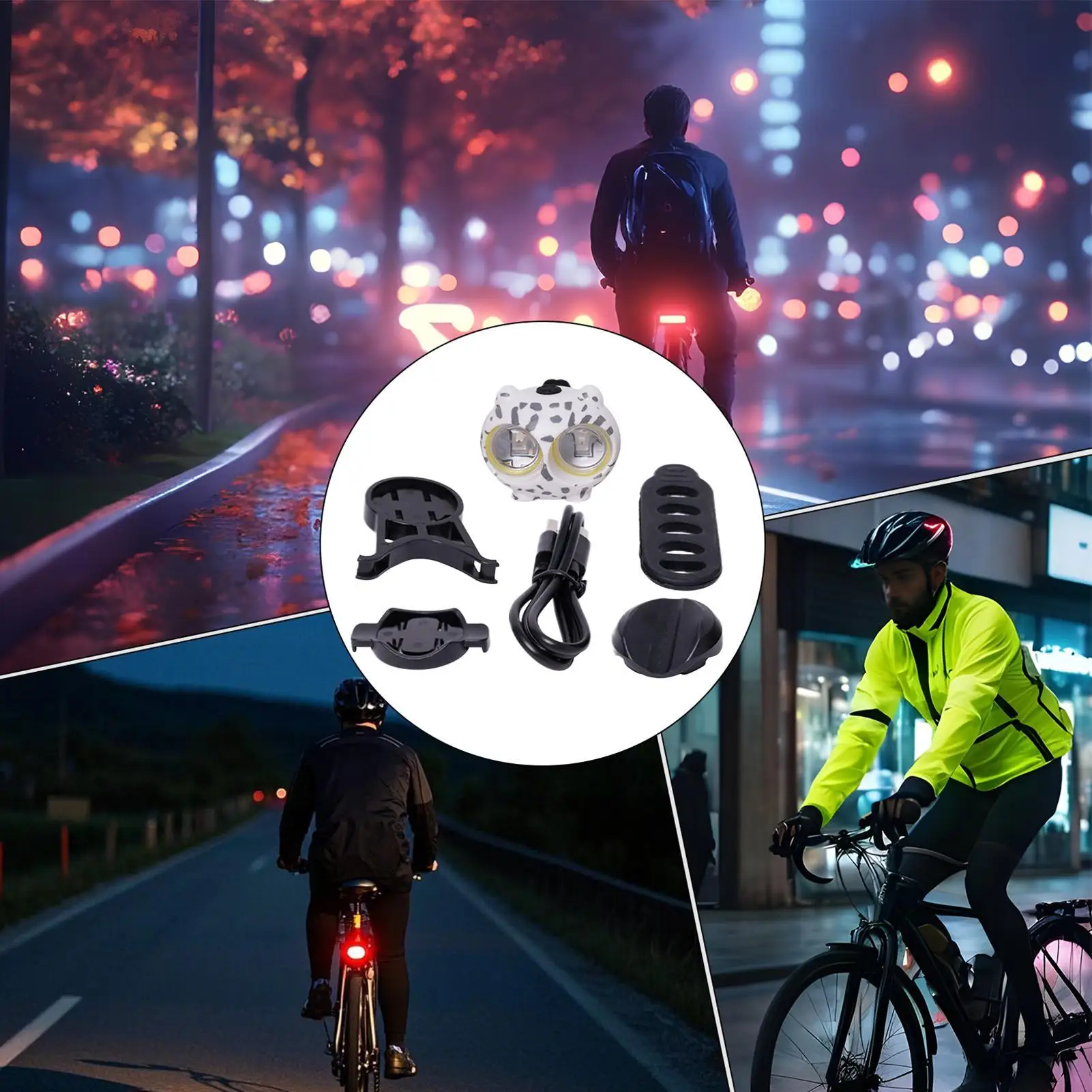 ضوء خلفي للدراجة مدمج لركوب الدراجات، ضوء خلفي ساطع للدراجة مع 5 أوضاع للسفر الليلي والتخييم والتنقل على الطرق والأوساخ #5