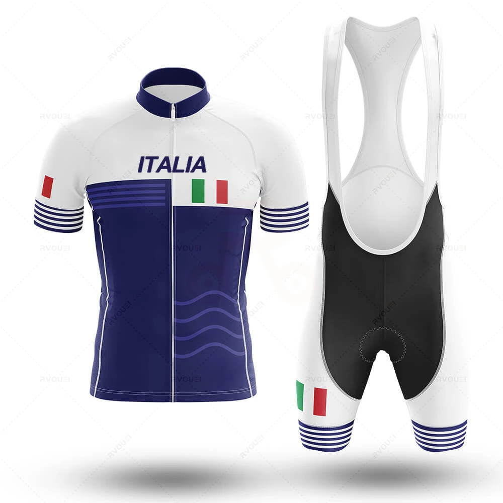 Italy Cycling Jersey Short Sleeve 2023 Team Men Bike Bib Shorts Clothes Maillot Cycling Sets MTB Clothing Ropa Ciclismo Maillot