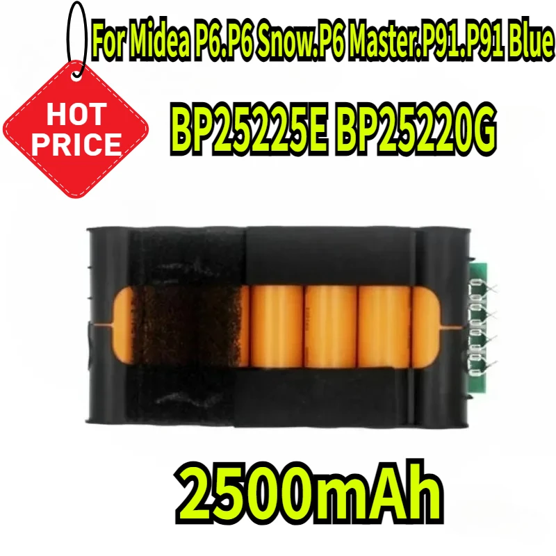 

2000 мАч 2500 мАч для Midea BP25225E BP25220G P6.P6 Snow.P6 Master.P91.P91 Синий аккумулятор для беспроводного пылесоса