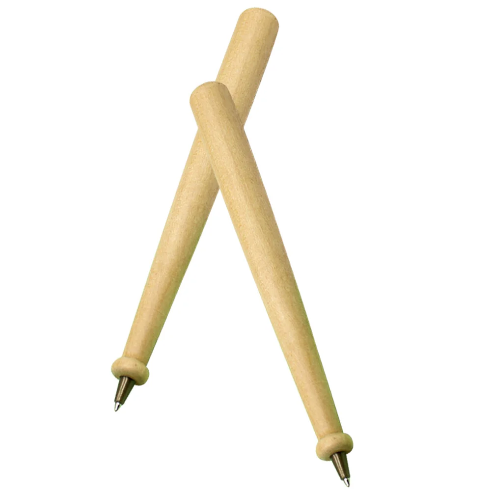 

2 шт. деревянные шариковые ручки, креативные письменные принадлежности, безопасный офис, дом, школа, подарок учителю, подарок учителю