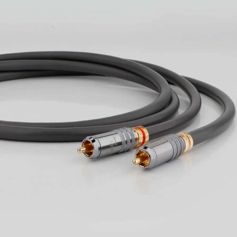 Preffair HiFi X433 RCA Interconnect Cable Varistrand OFC Conductors with Gold-Plated RCA Plugs Audiophile Pair