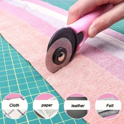 45mm roller paper cutter circular blade for cutting fabric, leather, paper, ring edge, handheld cloth cutting wheel knife