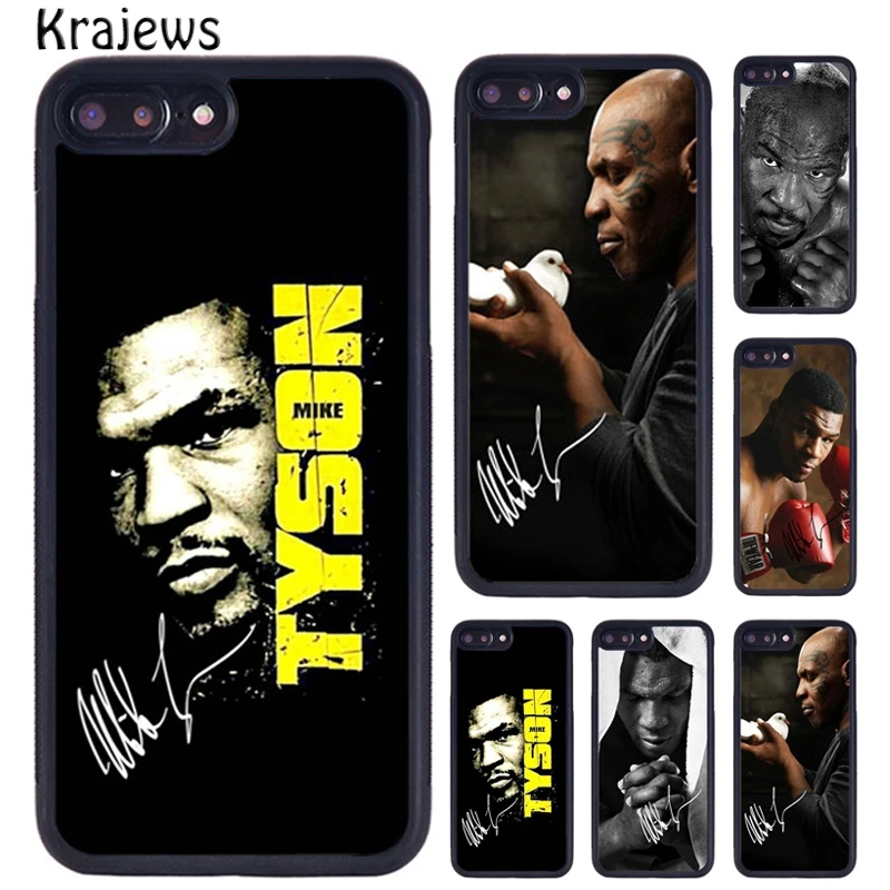 Krajews mike tyson boxing Mobile Phone Case For iPhone 15 16 14 X XR XS 11 12 mini 13 Pro MAX Plus cover shell coque