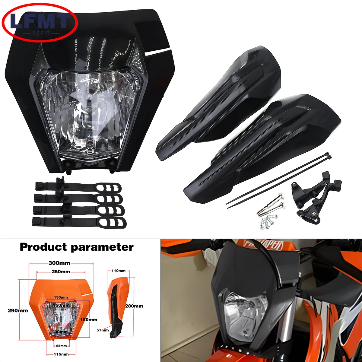 

Motorcycle Headlight Supermoto for KTM EXC EXCF SXF SX XC XCF XCW XCFW 125 150 250 350 450 530 Headlamp Enduro Motocross