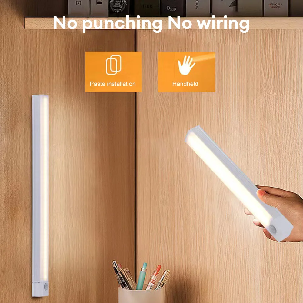 Motion Sensor Light Wireless LED Night Light Human Presence Sensor Infrared Induction Portable Charging Wardrobe Cabinet Light