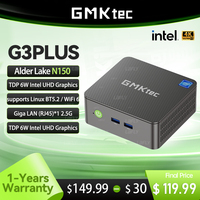 GMKTec G3 plus N150 Mini PC Barebone Windows 11 pro 8 GB DDR4 256 GB NVMe SSD WiFi 6 BT 5.2 Dual Screen Display Office Computer