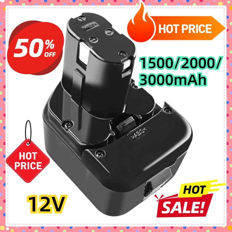 For Hitachi 12V Battery EB1212S EB1214S DS12DVF3 EB1220BL NI-MH 12 V WR12DMR CD4D DH15DV Screwdriver battery