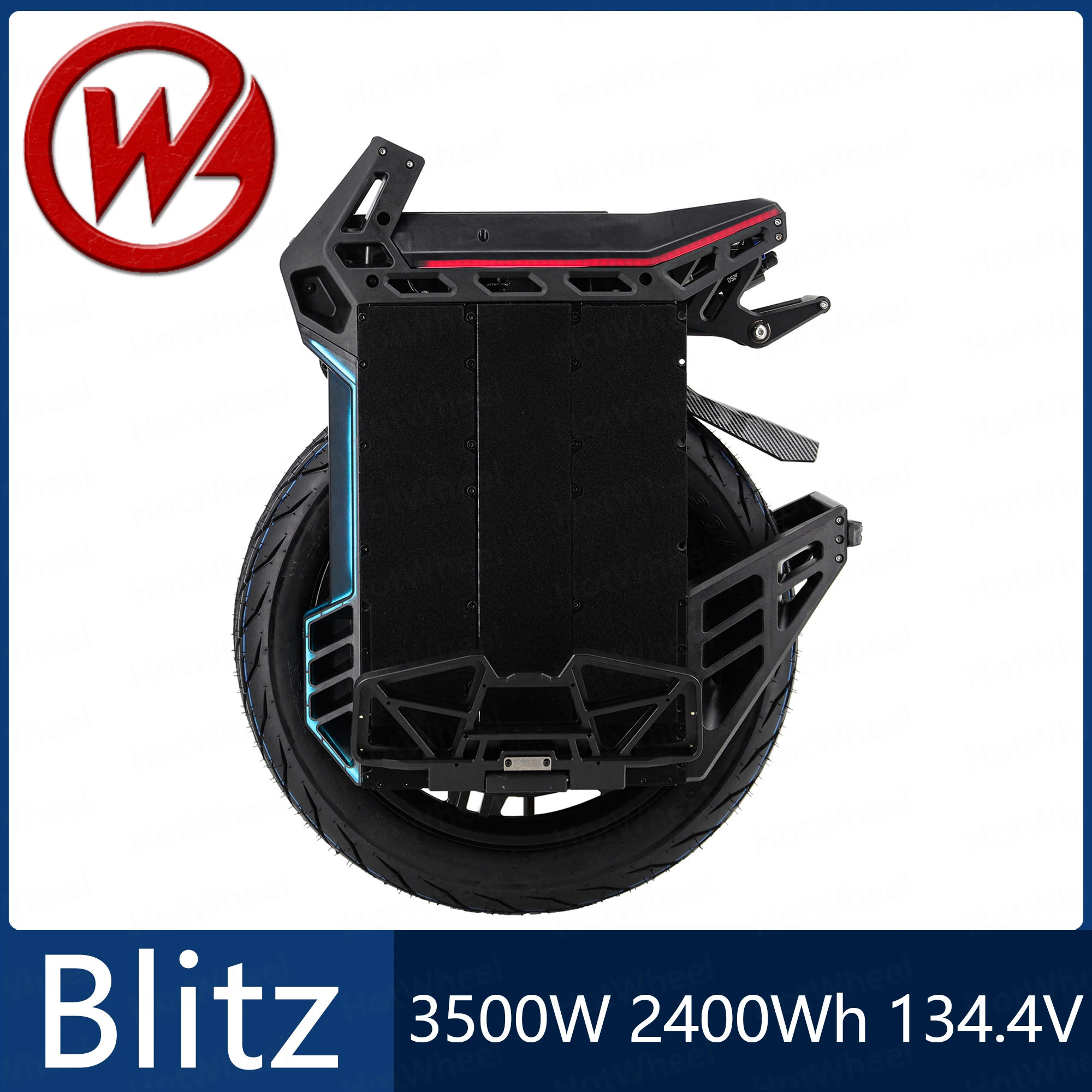 BEGODE Blitz 134.4V 2400Wh Battery 50S 3500W HS Motor IP67 Waterproof Dual Damping Adjustable New 36 Mosfet Mainboard 150km/h