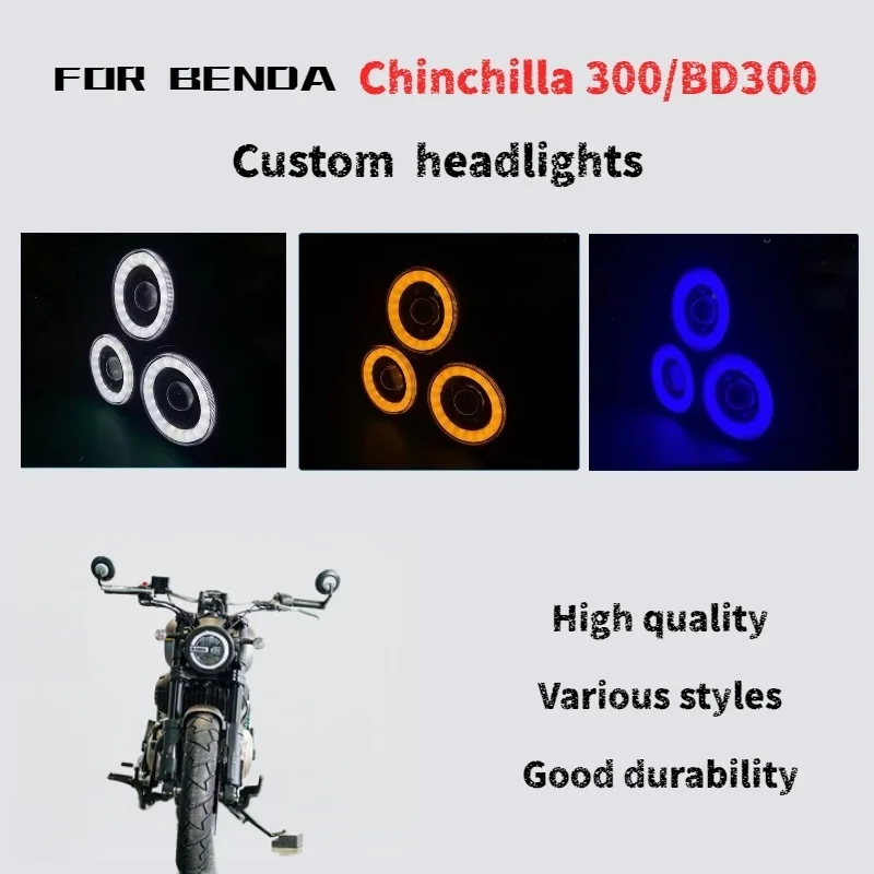 

Для модификации фар Benda Chinchilla300 уникальной формы и красивой индивидуальности