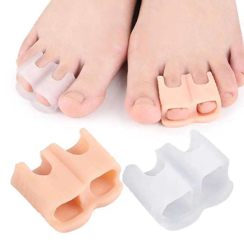 1 Pair Silicone Hallux Valgus Orthopedic Protector Soft Elastic Toe Separator Thumb Corrector Spacers Bunion Relief Foot Care