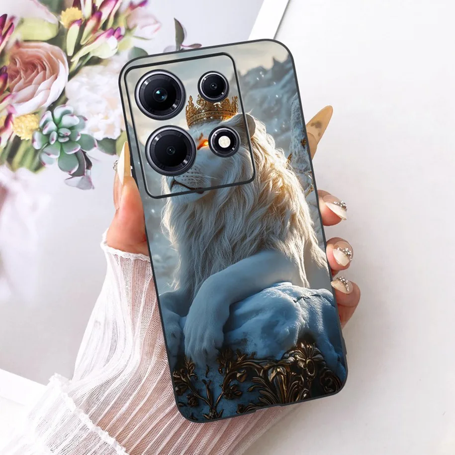 حافظة لهاتف انفينيكس نوت 30 برو X678B الفاخرة التنين الكرتون لينة سيليكون غطاء أسود لهاتف انفينيكس نوت 30 VIP 30i نوت 30 كابا