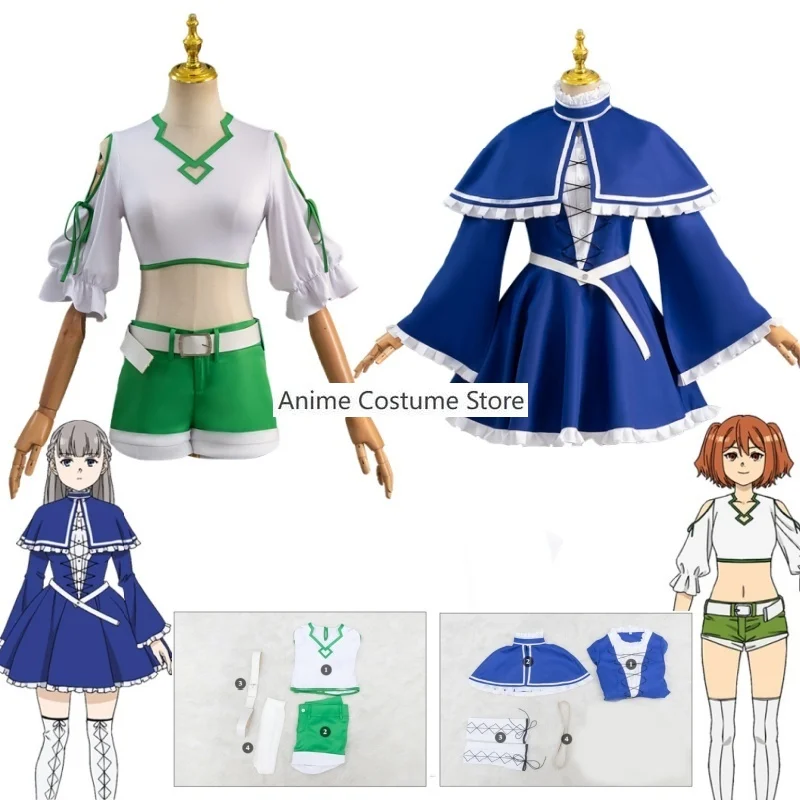 

Frieren Beyond Journey's End Kanne Lawine Cosplay Costume Stocking Belt Full Set Level 3 Magician Cosplay Costume for Girls