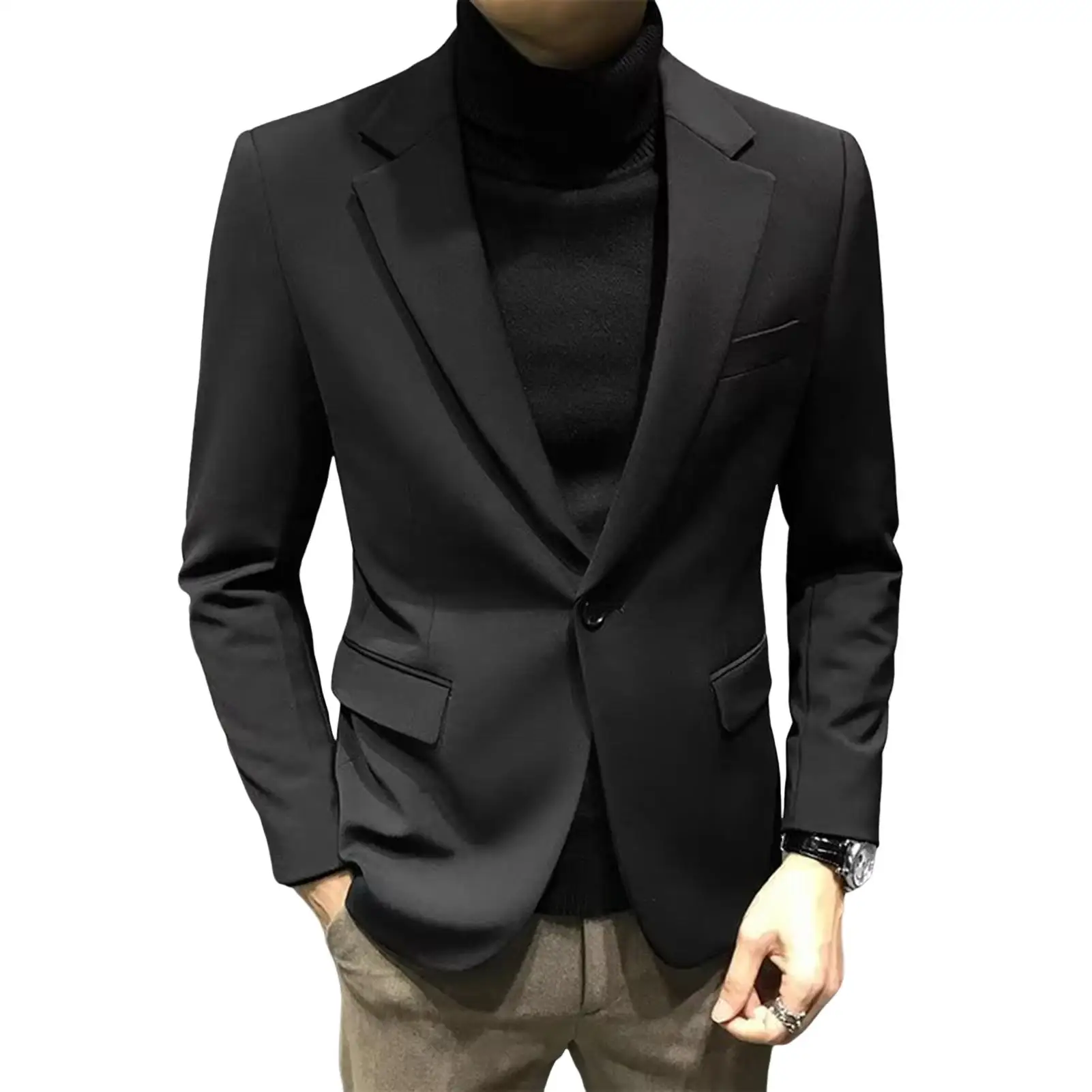 Dress Business Men\'s Suit Jackets Coat Black Vintage Classic Fashion 2025 Male Blazer New in Suits Coat Business Work Outwear