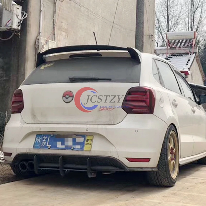 

For Volkswagen POLO 6R 6C WRC Style 2011 2012 2013 2014 2015 2016 2017 Rear Trunk Spoiler Wing Tail Trunk Lip Body Kits Tuning