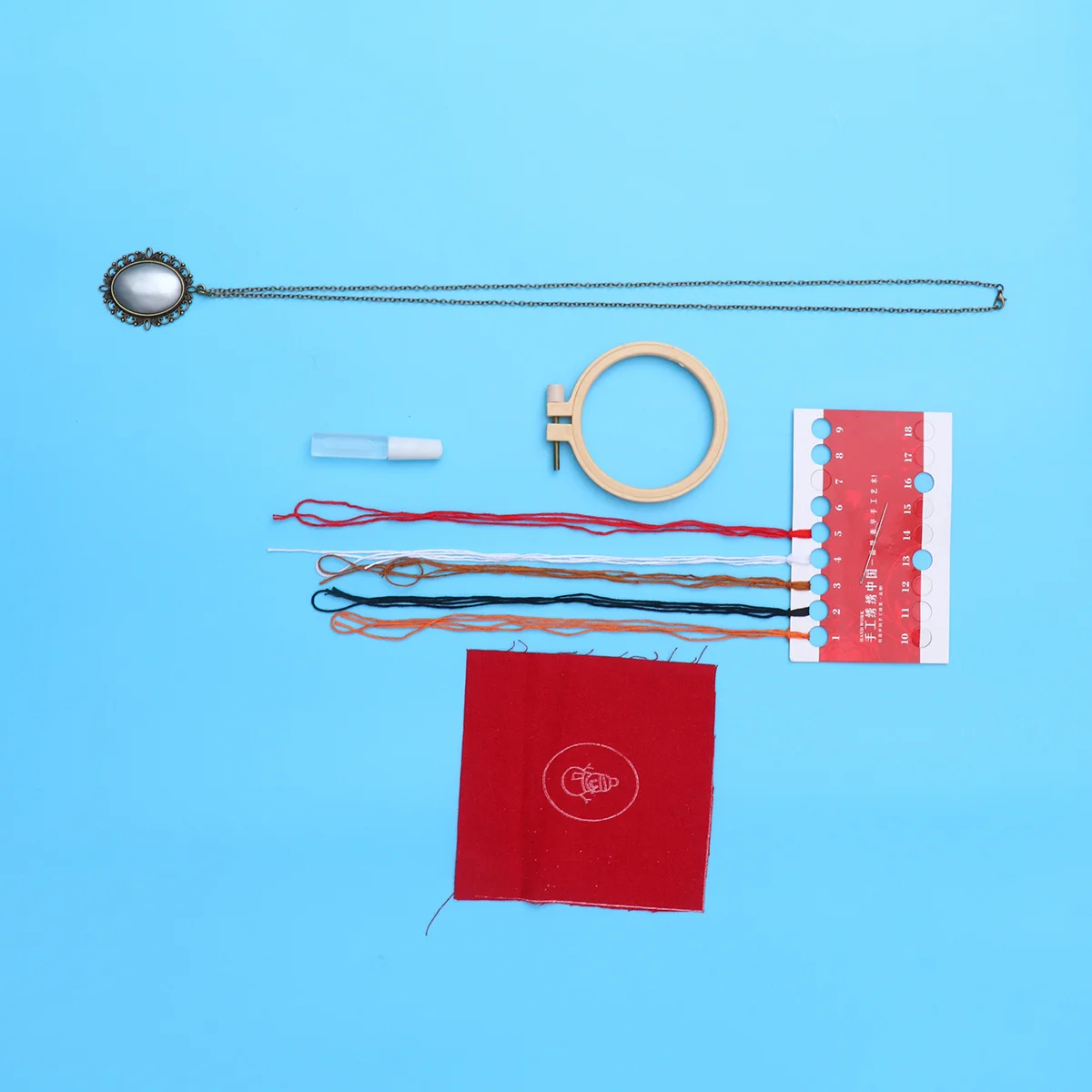 

Набор ожерелья для вышивания «сделай сам», тканевый художественный свитер, набор цепочек в стиле ретро, легкое ремесло для дома, комплект для вышивания ожерелья «сделай сам»