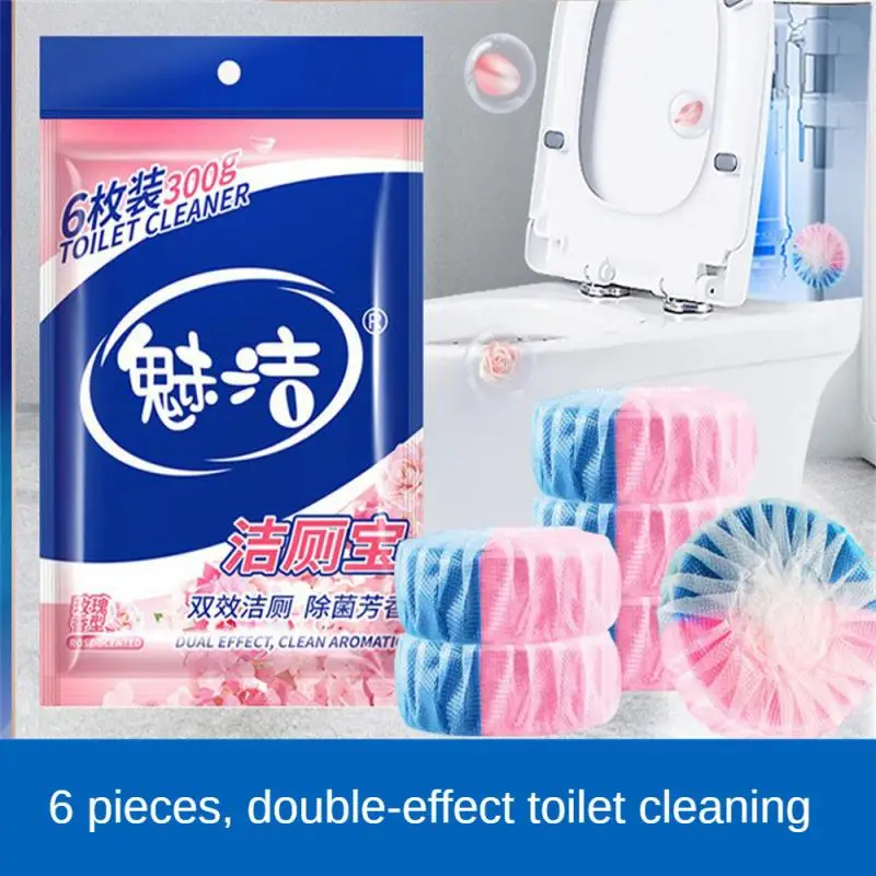 50gx6 Pieces Toilet Effervescent Tablets Deodorization Toilet Cleaner Toilet Cleaning Sheet Remove Dirt 4 Components