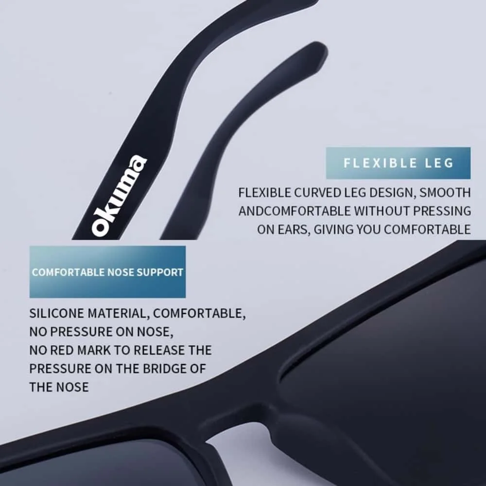 Okuma Polarisierte Sonnenbrille Unisex Angeln Fahren Bergsteigen Brille Outdoor-Sportbrillen UV400 Okuma Angelbrille – Detail 4